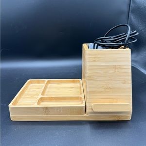 Desk organizer with charger